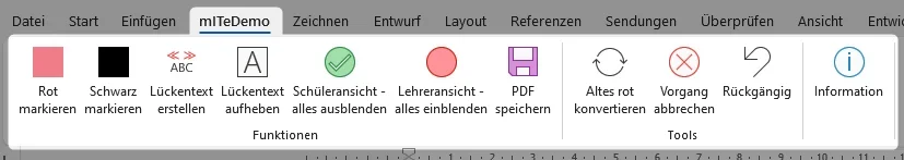 makeITeasy Menüband